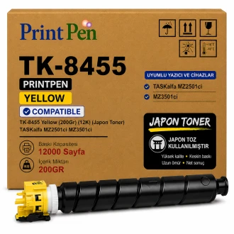 Printpen Kyocera Tk-8455 Sarı (200Gr) (12K) (Japon Toner) Taskalfa Mz2501Ci Mz3501Ci