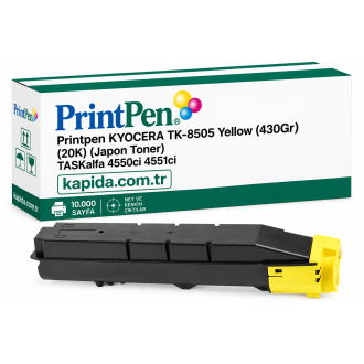 Printpen KYOCERA TK-8505 Yellow (430Gr) (20K) (Japon Toner) TASKalfa 4550ci 4551ci Printpen KYOCERA TK-8505 Yellow (430Gr) (20K) (Japon Toner) TASKalfa 4550ci 4551ci