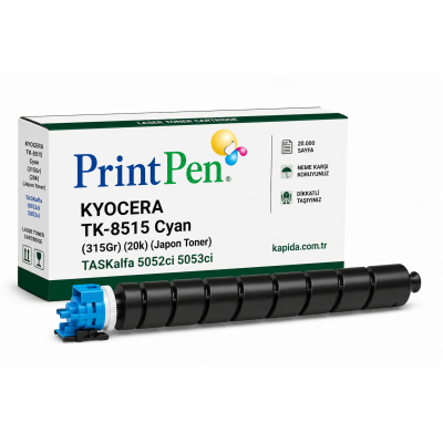 Printpen KYOCERA TK-8515 Cyan (315Gr) (20k) (Japon Toner) TASKalfa 5052ci 5053ci