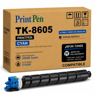 Printpen Kyocera Tk-8605 Mavi (315Gr) (20K) (Japon Toner) Taskalfa Mz2501Ci