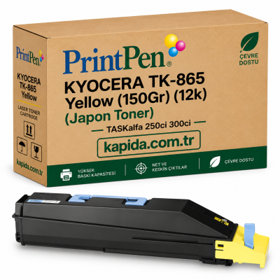 Printpen KYOCERA TK-865 Yellow (150Gr) (12k) (Japon Toner) TASKalfa 250ci 300ci