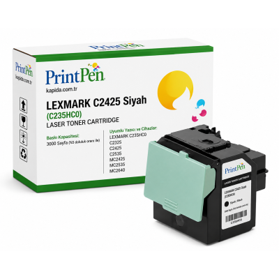 Printpen LEXMARK C2425 Black Yüksek Kapasite (C235HK0) (3K) C2325 C2425 Toner