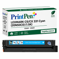 Printpen Lexmark Cs/Cx 331 Mavi (20N50C0) (1.5K) Cs331 Cs431 Toner