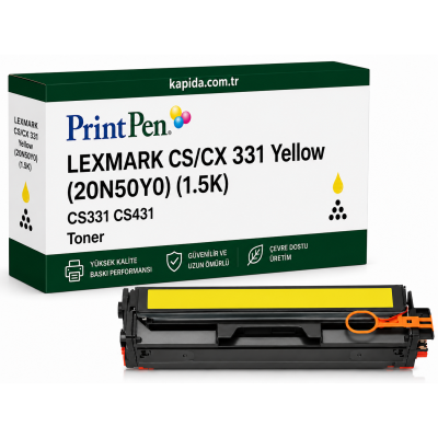 Printpen LEXMARK CS/CX 331 Yellow (20N50Y0) (1.5K) CS331 CS431 Toner