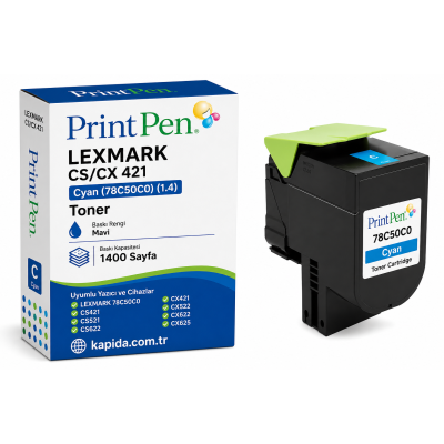 Printpen LEXMARK CS/CX 421 Cyan (78C50C0) (1.4) CS421 CS521 Toner