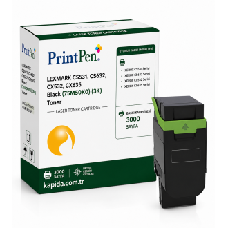 PRINTPEN LEXMARK CS531, CS632, CX532, CX635  Black (75M50K0) (3K) Toner