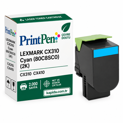 Printpen LEXMARK CX310 Cyan (80C8SC0) (2K) CX310 CX410 Toner