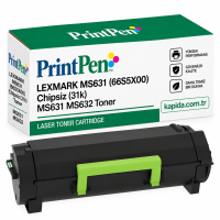 Printpen Lexmark Ms631 (66S5X00) Chipsiz (31K) Ms631 Ms632 Toner