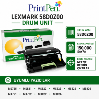 Printpen LEXMARK MS725 (58D0Z00) Drum Unit (150K) MS725 MS821 Printpen LEXMARK MS725 (58D0Z00) Drum Unit (150K) MS725 MS821