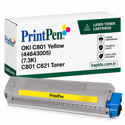 Printpen OKI C801 Yellow (44643005) (7.3K) C801 C821 Toner