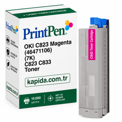 OKI C823 (46471106) Kırmızı Muadil Toner - C823, C833, C843 uyumlu