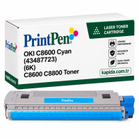 Printpen Oki C8600 Mavi (43487723) (6K) C8600 C8800 Toner