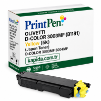 Printpen Olivetti D-Color 3003Mf (B1181) Sarı (5K) (Japon Toner) D-Color 3003Mf 3004Mf