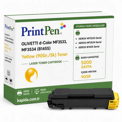 PRINTPEN OLIVETTI d-Color MF3533, MF3534 (B1455) Yellow  (90Gr./5k) Toner