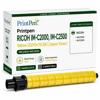 PRINTPEN RICOH IM-C2000, IM-C2500 Yellow (225Gr/10.5K) (Japon Toner) IMC2000 IMC2500