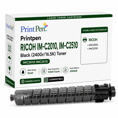 Ricoh IM-C2010 Siyah Muadil Toner - IMC2010, IMC2510 uyumlu