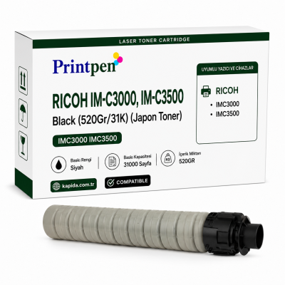 Ricoh IM-C3000 Siyah Muadil Toner - IMC3000, IMC3500 uyumlu