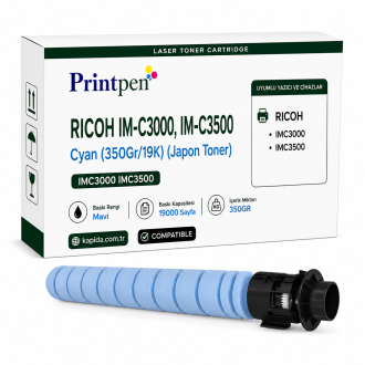 PRINTPEN RICOH IM-C3000, IM-C3500 Cyan (350Gr/19K) (Japon Toner) IMC3000 IMC3500