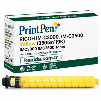 Printpen Ricoh IM-C3000, IM-C3500 Sarı (350Gr/19K) IMC3000 IMC3500 Toner