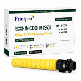 PRINTPEN RICOH IM-C3000, IM-C3500 Yellow (350Gr/19K) (Japon Toner) IMC3000 IMC3500