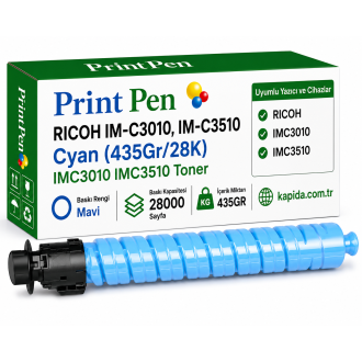 Printpen Ricoh IM-C3010, IM-C3510 Mavi (435Gr/28K) IMC3010 IMC3510 Toner
