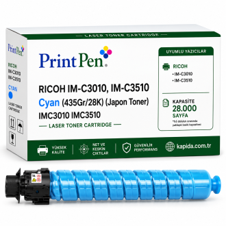 Printpen Ricoh IM-C3010, IM-C3510 Mavi (435Gr/28K) (Japon Toner) IMC3010 IMC3510