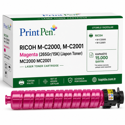 Ricoh M-C2000 Kırmızı Muadil Toner - MC2000, MC2001 uyumlu