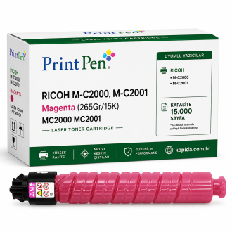 Printpen Ricoh M-C2000, M-C2001 Kırmızı (265Gr/15K) MC2000 MC2001 Toner