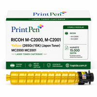 Printpen Ricoh M-C2000, M-C2001 Sarı (265Gr/15K) (Japon Toner) MC2000 MC2001