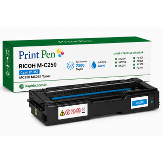 Printpen Ricoh M-C250 Mavi (2.3K) MC250 MC251 Toner