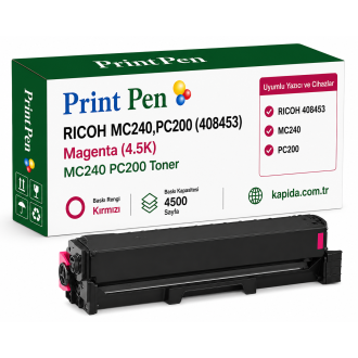 Printpen Ricoh MC240,PC200 (408453) Kırmızı (4.5K) MC240 PC200 Toner