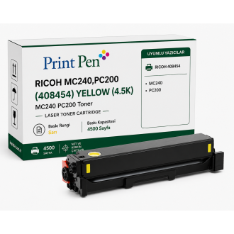 Printpen Ricoh MC240,PC200 (408454) Sarı (4.5K) MC240 PC200 Toner