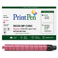Printpen Ricoh MP-C3003 Kırmızı (370Gr/18K) (Japon Toner) MPC3003 MPC3004