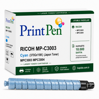 Printpen Ricoh MP-C3003 Mavi (370Gr/18K) (Japon Toner) MPC3003 MPC3004