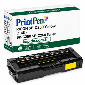 Printpen Ricoh SP-C250 Sarı (1.6K) SP-C250 SP-C260 Toner