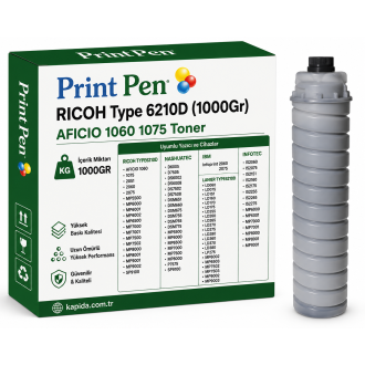Printpen RICOH Type 6210D (1000Gr) AFICIO 1060 1075 Toner Printpen RICOH Type 6210D (1000Gr) AFICIO 1060 1075 Toner