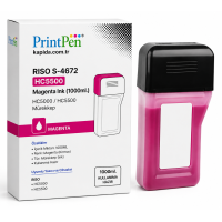 Printpen Riso S-4672 > HC5500 Kırmızı Ink (1000ml.) HC5000 HC5500 Mürekkep