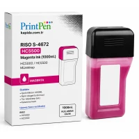 Printpen Riso S-4672 > Hc5500 Kırmızı Ink (1000Ml.) Hc5000 Hc5500 Mürekkep