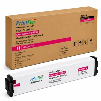 Printpen Riso S-8931 Comcolor Ft5230 Kırmızı Ink (1000Ml.) Comcolor Ft5230 Ft5430 Mürekkep