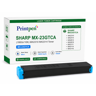 PRINTPEN SHARP MX-23GTCA Cyan (195Gr/10K) MX2310 MX2314 Toner