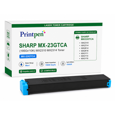 Sharp MX-23GTCA Mavi Muadil Toner - MX2310, MX2314, MX2614 uyumlu