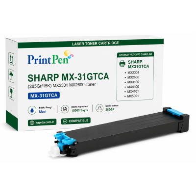 Printpen SHARP MX-31GTCA Cyan (285Gr/15K) MX2301 MX2600 Toner