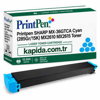 Printpen Sharp MX-36GTCA Mavi (285Gr/15K) MX2610 MX2615 Toner
