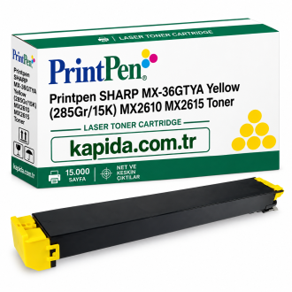 Printpen Sharp MX-36GTYA Sarı (285Gr/15K) MX2610 MX2615 Toner