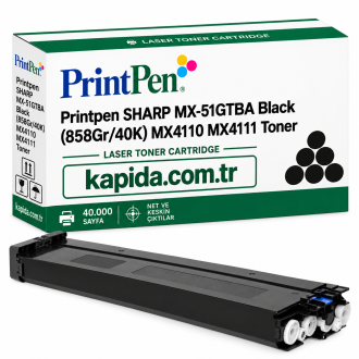 Printpen Sharp MX-51GTBA Black (858Gr/40K) MX4110 MX4111 Toner