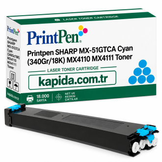 Printpen Sharp MX-51GTCA Mavi (340Gr/18K) MX4110 MX4111 Toner