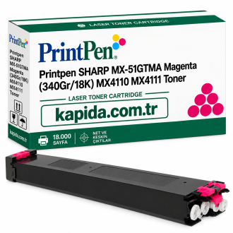 Printpen Sharp MX-51GTMA Kırmızı (340Gr/18K) MX4110 MX4111 Toner