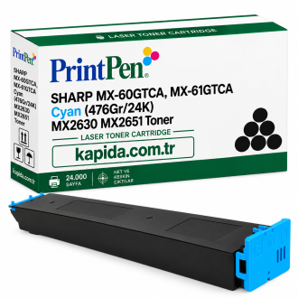 Printpen Sharp MX-60GTCA,MX-61GTCA Mavi (476Gr/24K) MX2630 MX2651 Toner