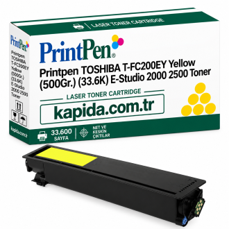 Printpen Toshiba T-FC200EY Sarı (500Gr.) (33.6K) e-STUDIO 2000 2500 Toner