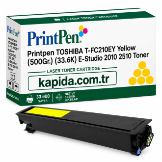 Printpen Toshiba T-FC210EY Sarı (500Gr.) (33.6K) e-STUDIO 2010 2510 Toner